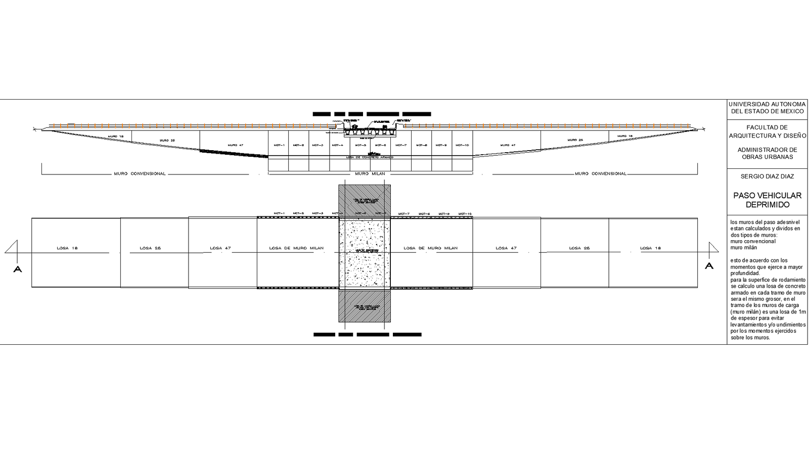  Underpass plan detail dwg file.