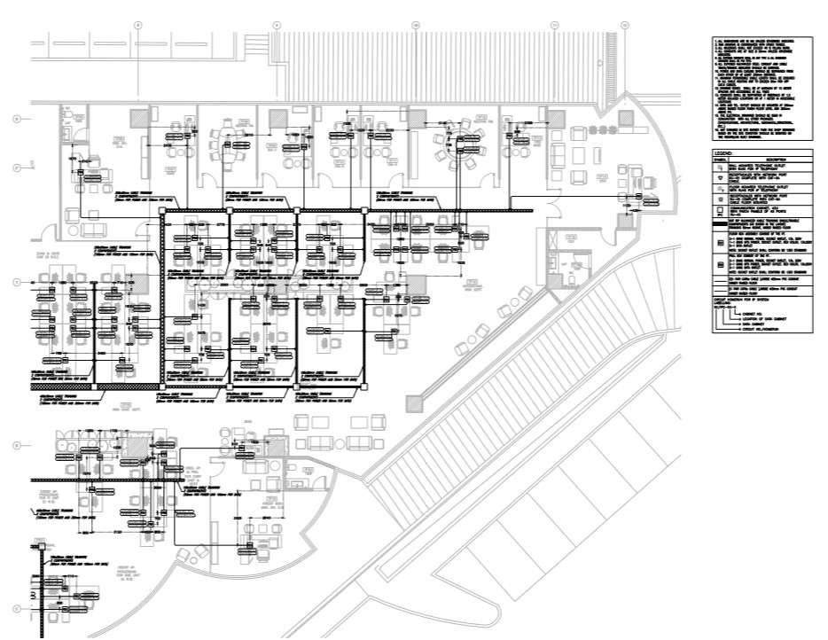  building layout with  IP system detail with description