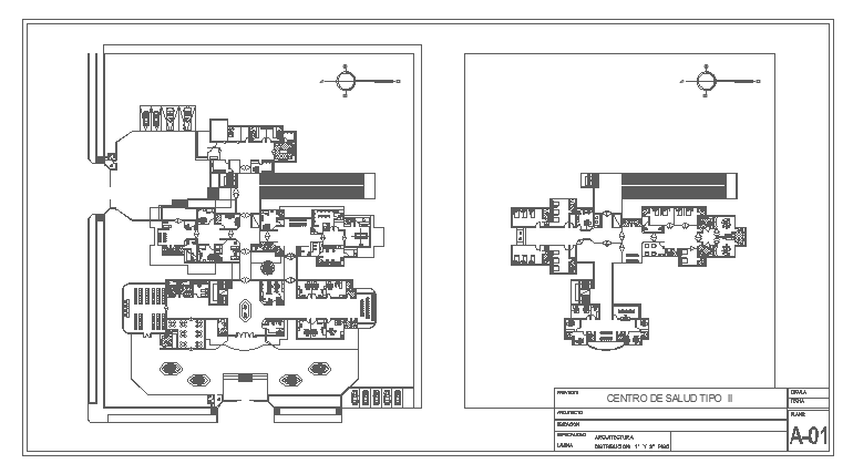 Typical health center clinic lay-out plan details