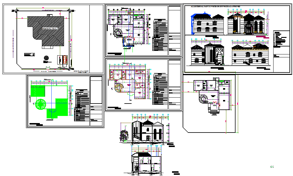 Villas cad drawing is given in this cad file. Download this cad file now.