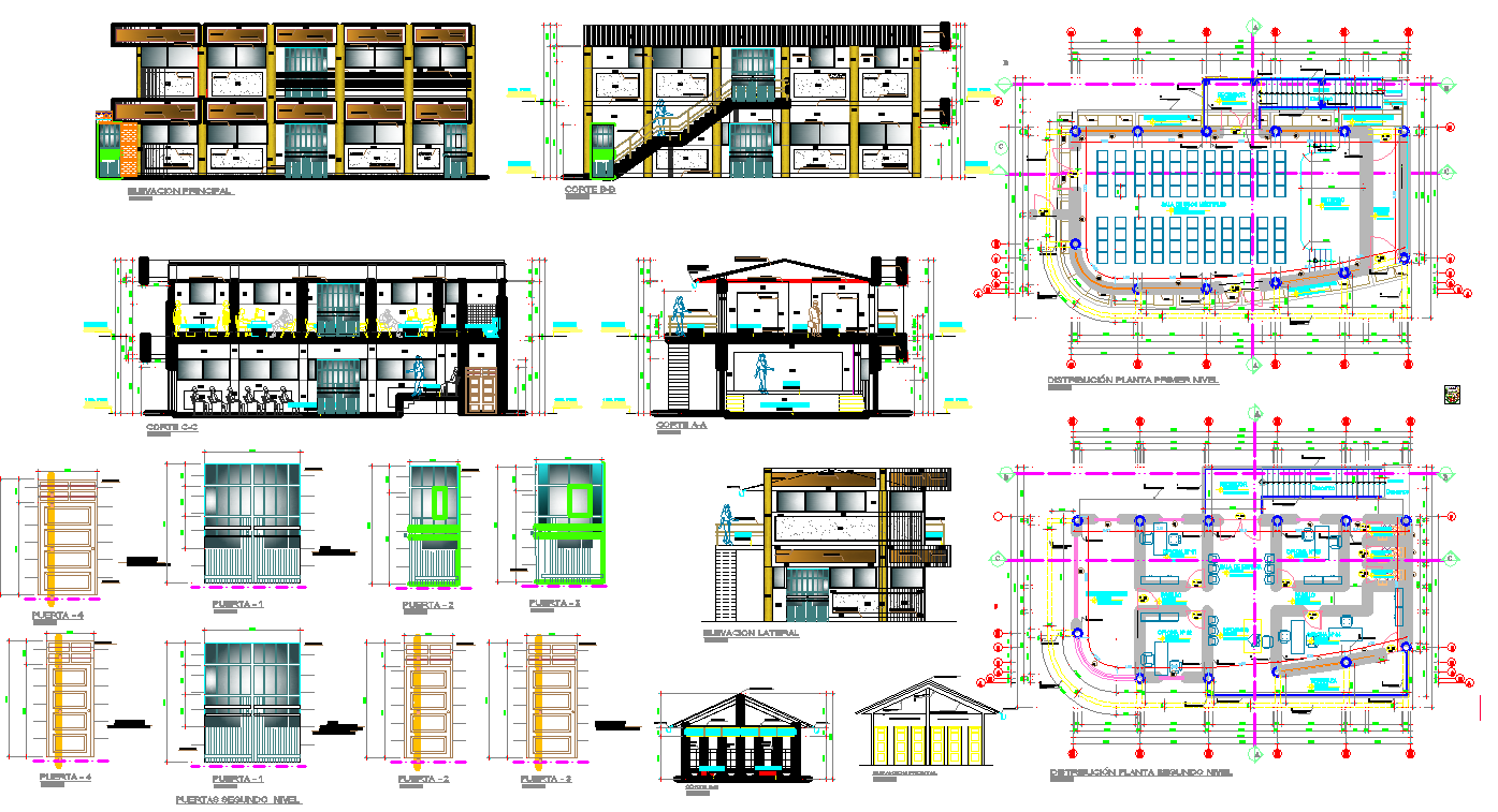 Community Hall Floor Plan and DWG Drawing File