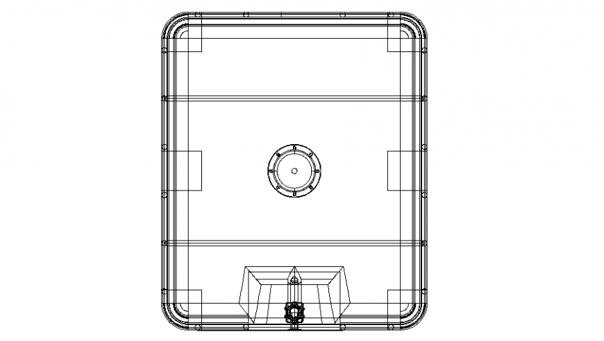 1000 Litre IBC Container plan layout file