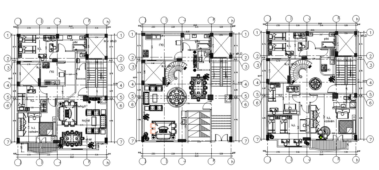 10X12 Meter House Layout Plan AutoCAD Drawing Download DWG File