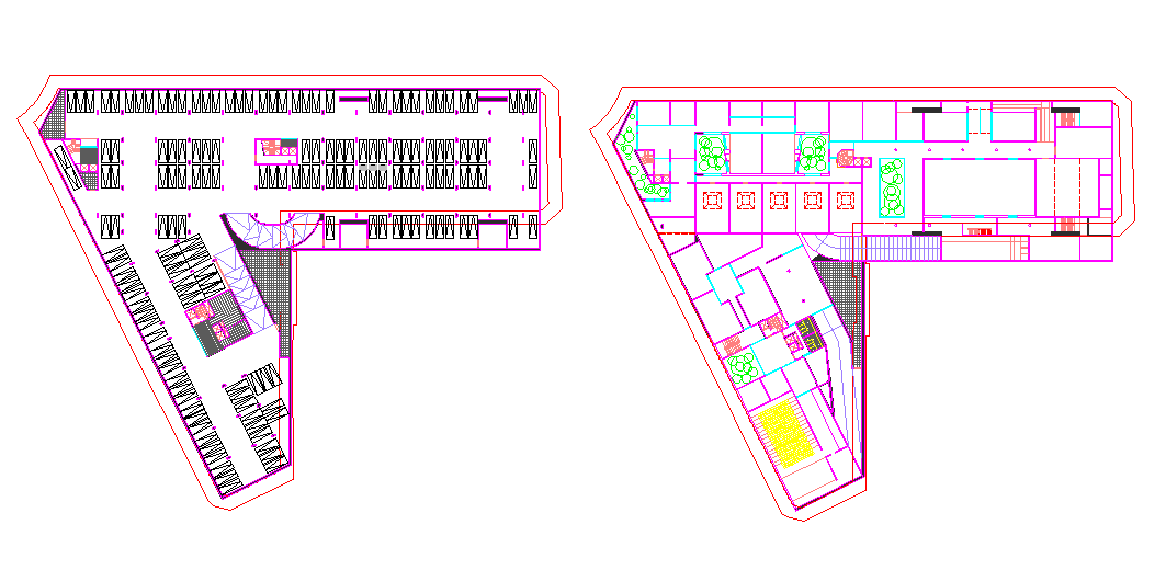 122x98 Meter Sports Center AutoCAD   File