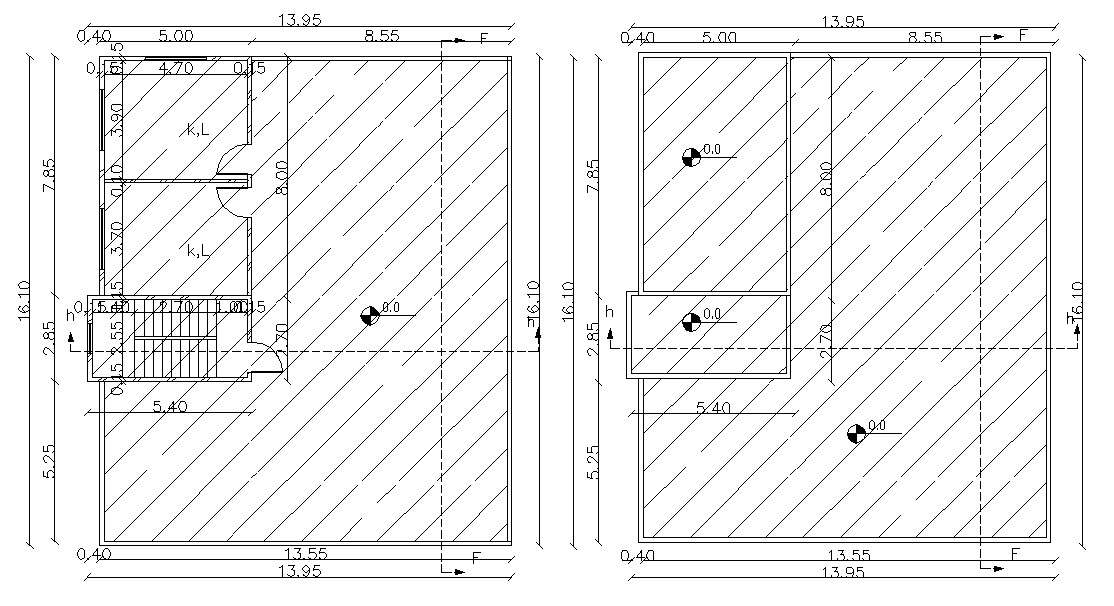 13.95 X 16.10 Bungalow Terrace Floor CAD File 