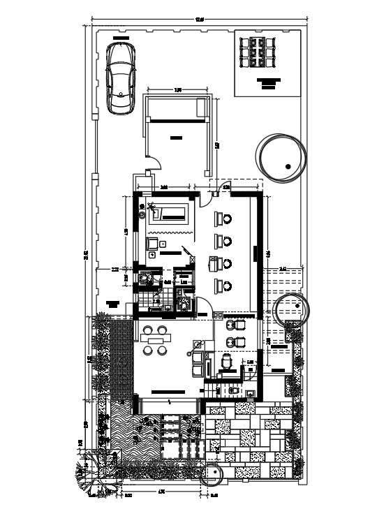 13x32m beauty spa plan is given in this Autocad drawing file.Download now.