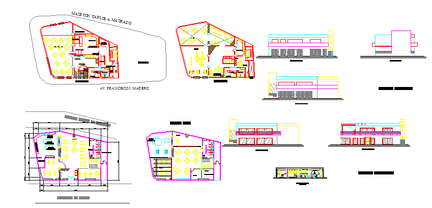 Modern Type Restaurant DWG