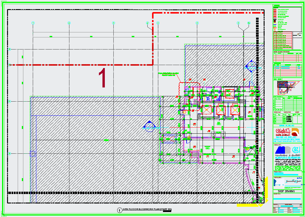 14th Floor Block Work Plan dwg file