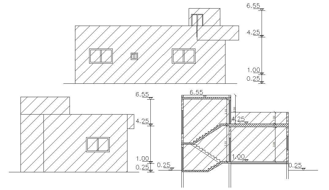 1500 Sq Ft Small House Building Design DWG File