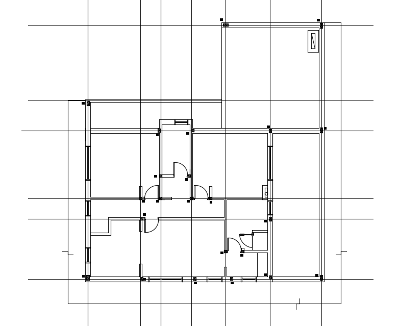 15x14m first floor home plan column location drawing