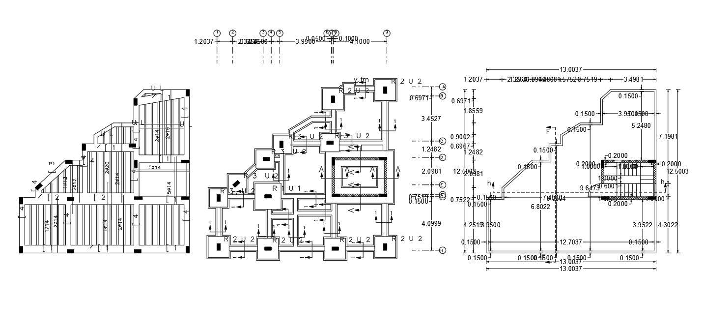 1600 Sq Ft House Construction Plan DWG File