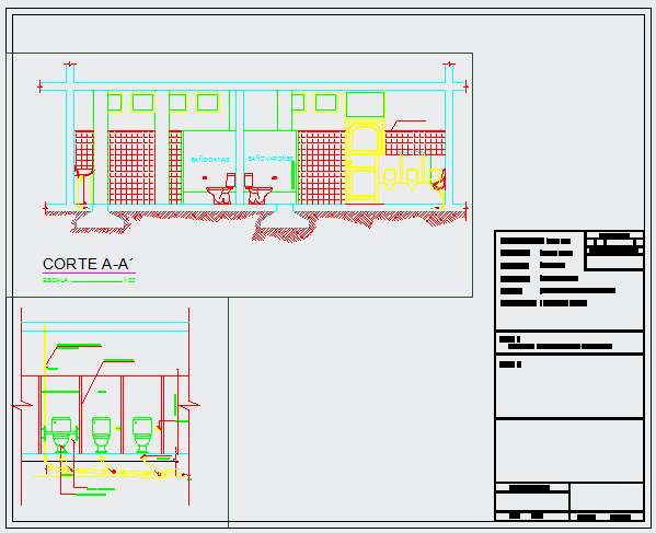Sanitary construction detail drawing design