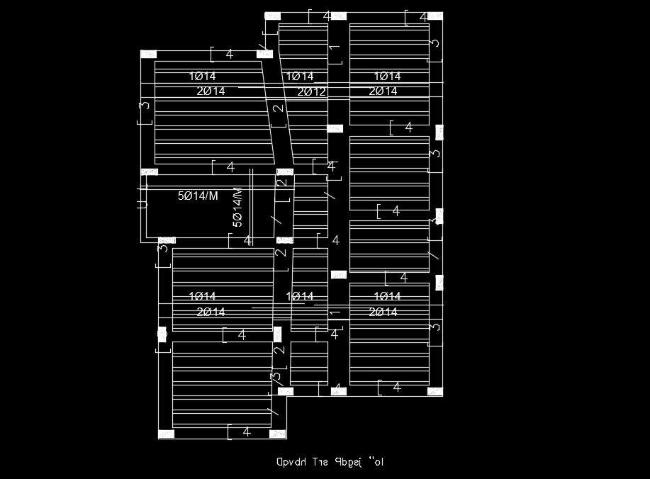 16x21m house plan column location drawing 