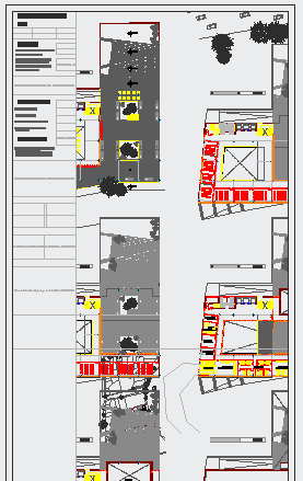 High rise building of plan design  drawing