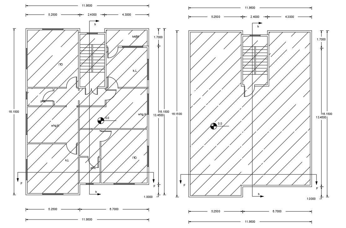 1750 Square Feet Plot For 2 BHK House Plan Design