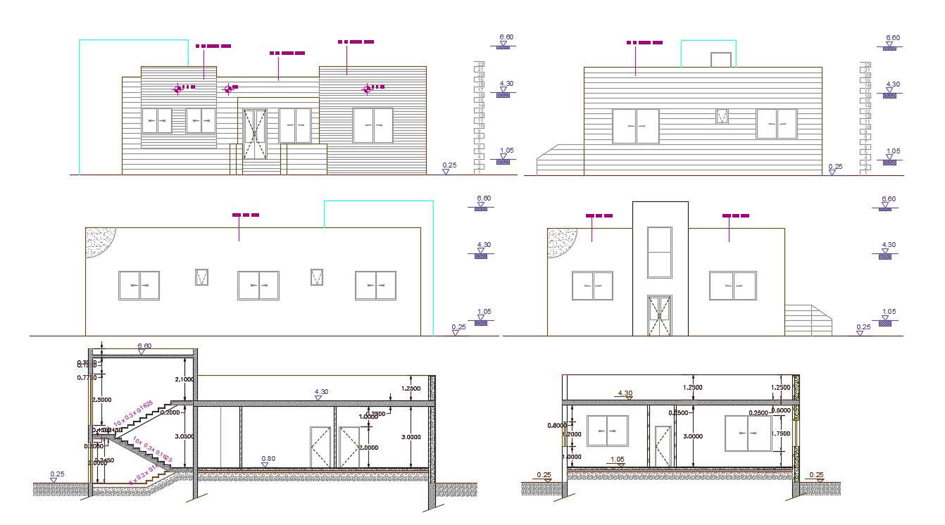 1800 Square Feet House Building Design DWG File