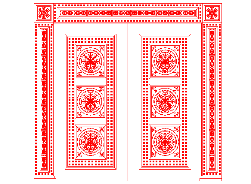 Door Design DWG File