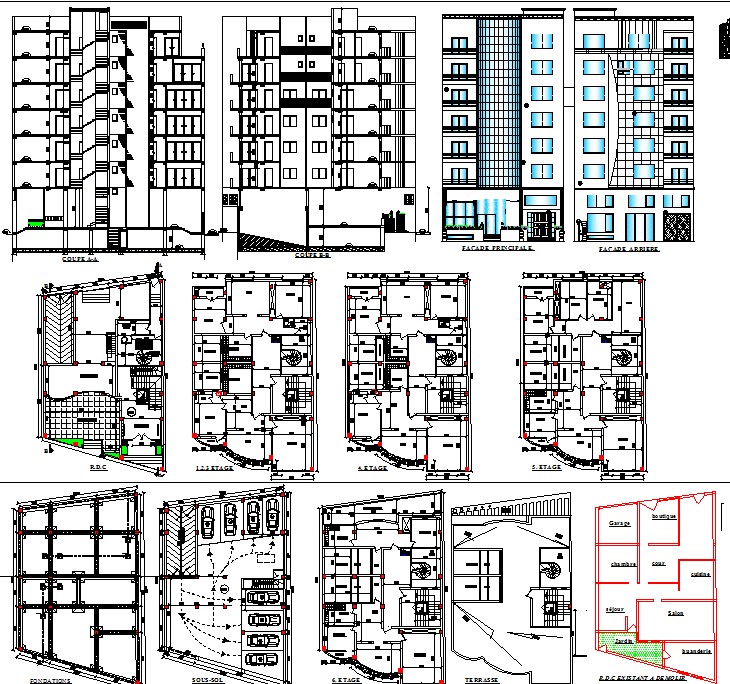 Commercial Apartment Layout Plan DWG Download