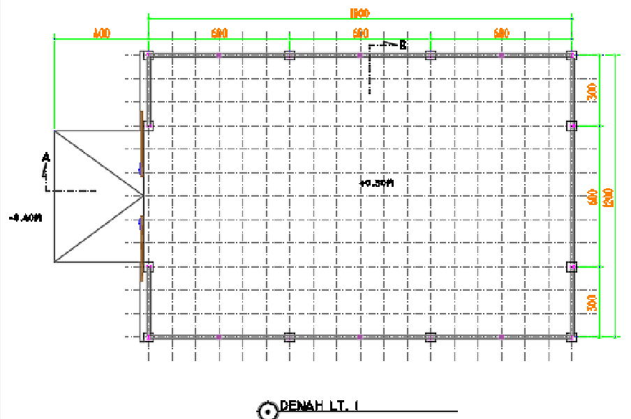 18x12m warehouse roof AutoCAD 2D drawing