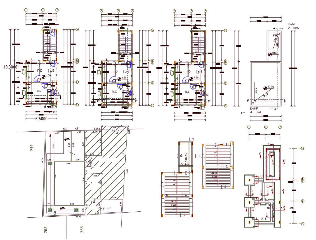 1 BHK Small Apartment Plan DWG FIle