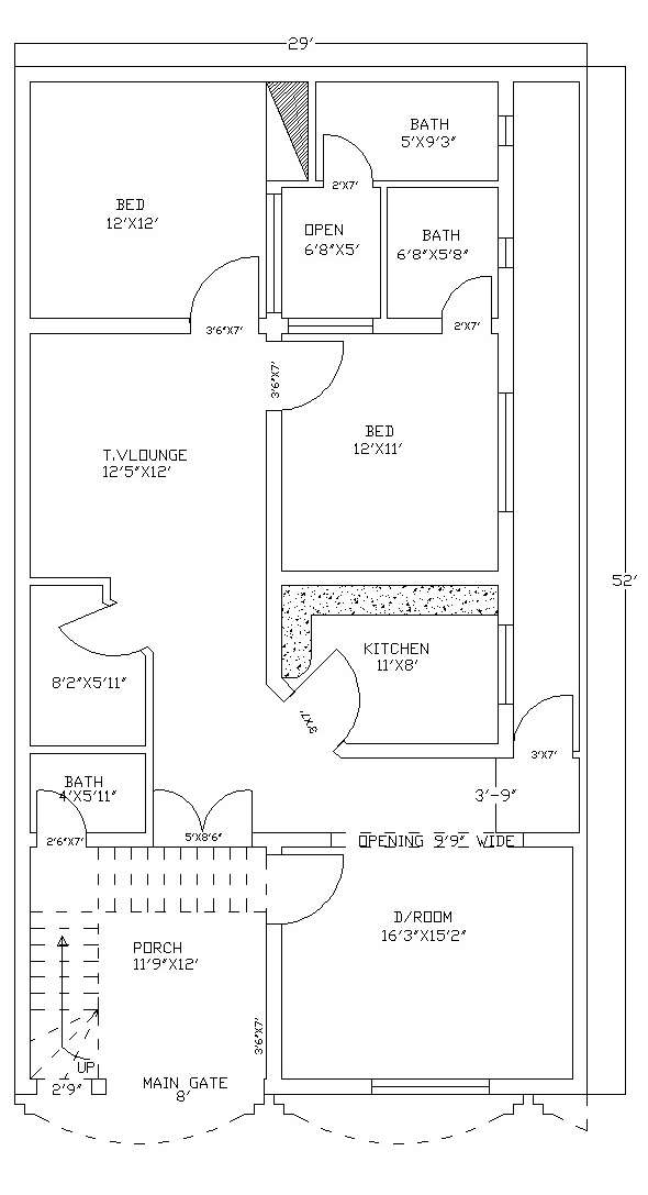 2 BHK Design Architecture House plan 