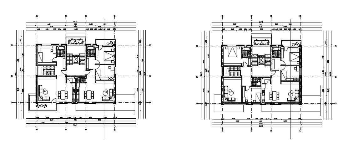 2 BHK Plan In AutoCAD File