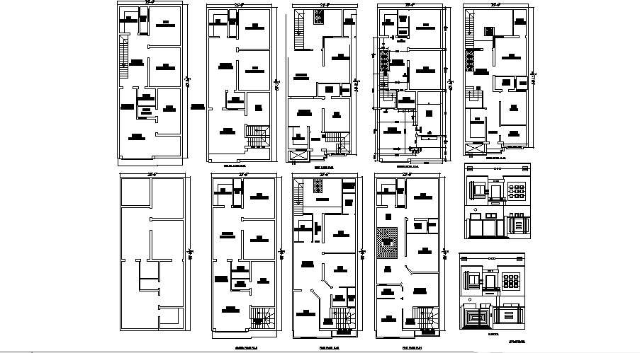  Detached House Plan In DWG File
