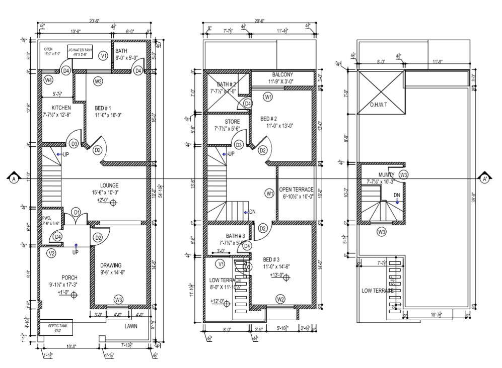 20 X 54 Feet House Plan Design