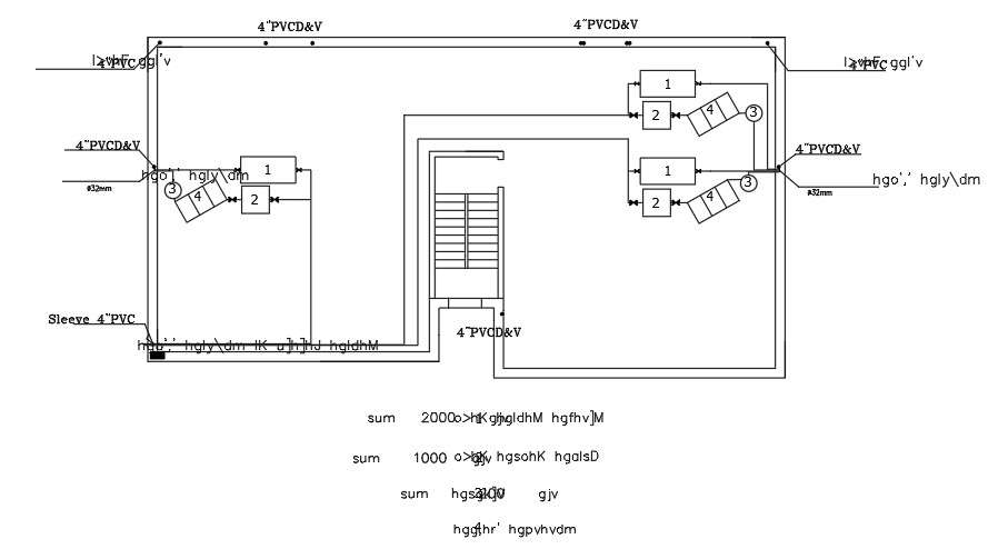 23x12m house plan of the electrical drawing