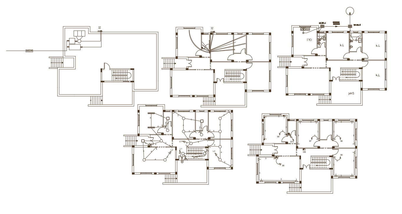 244 Sq Yards House Electrical And Plumbing Plan 