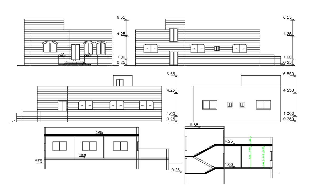 2480 Sq Ft House Building Design CAD Drawing