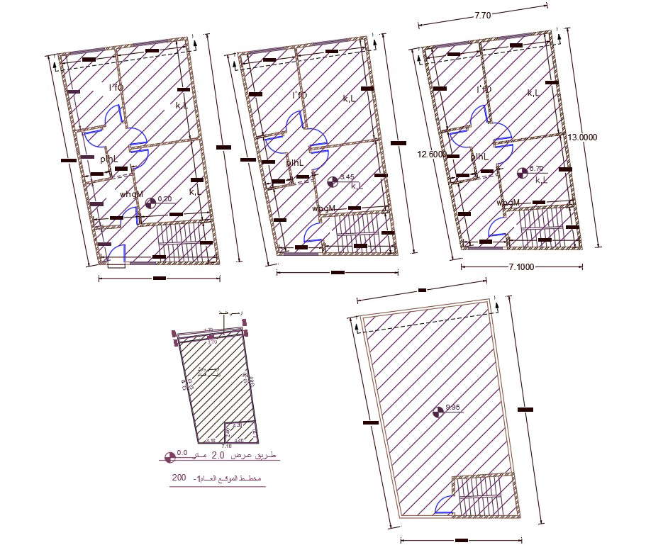 25' X 42' Plot Size For 2 BHK Apartment Floor Plan 