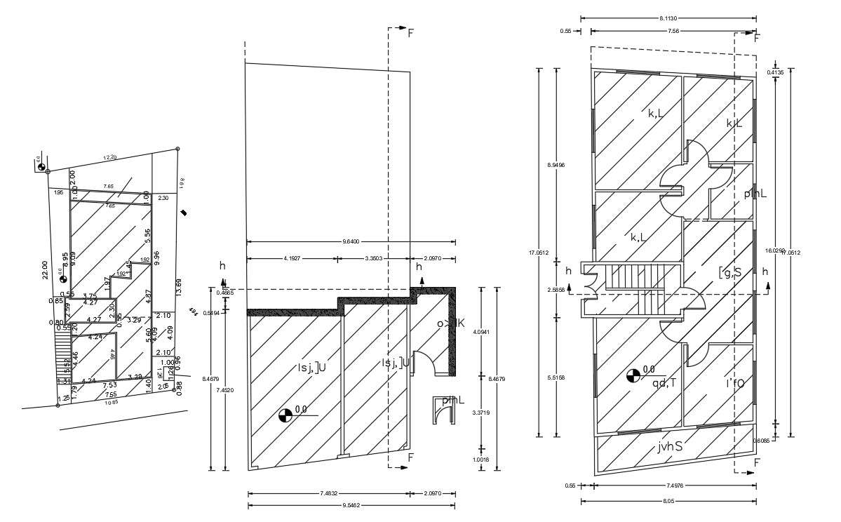 26' X 55' House Plan AutoCAD File