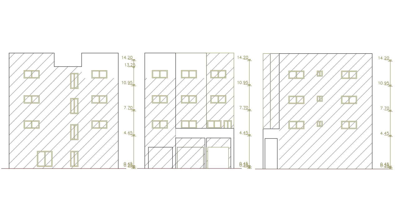 2700 Sq Ft Apartment Building Elevation Design 