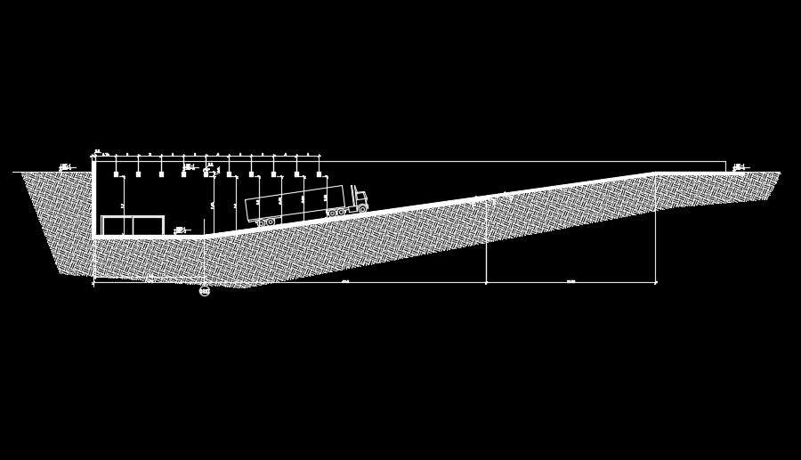 274x140m industrial plan of the transport plan