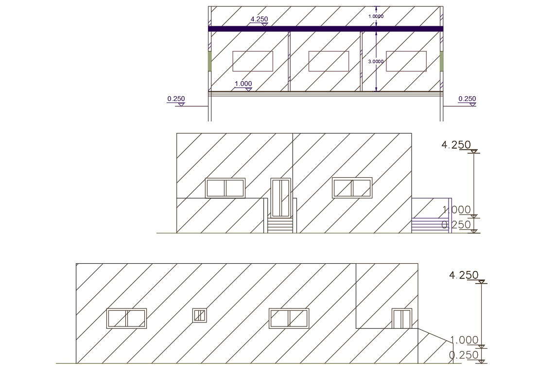 275 Square Yards House Building Design Free DWG File