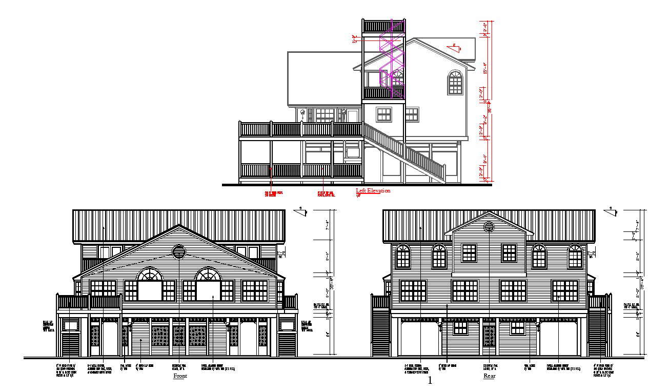 Bungalows Elevation detail