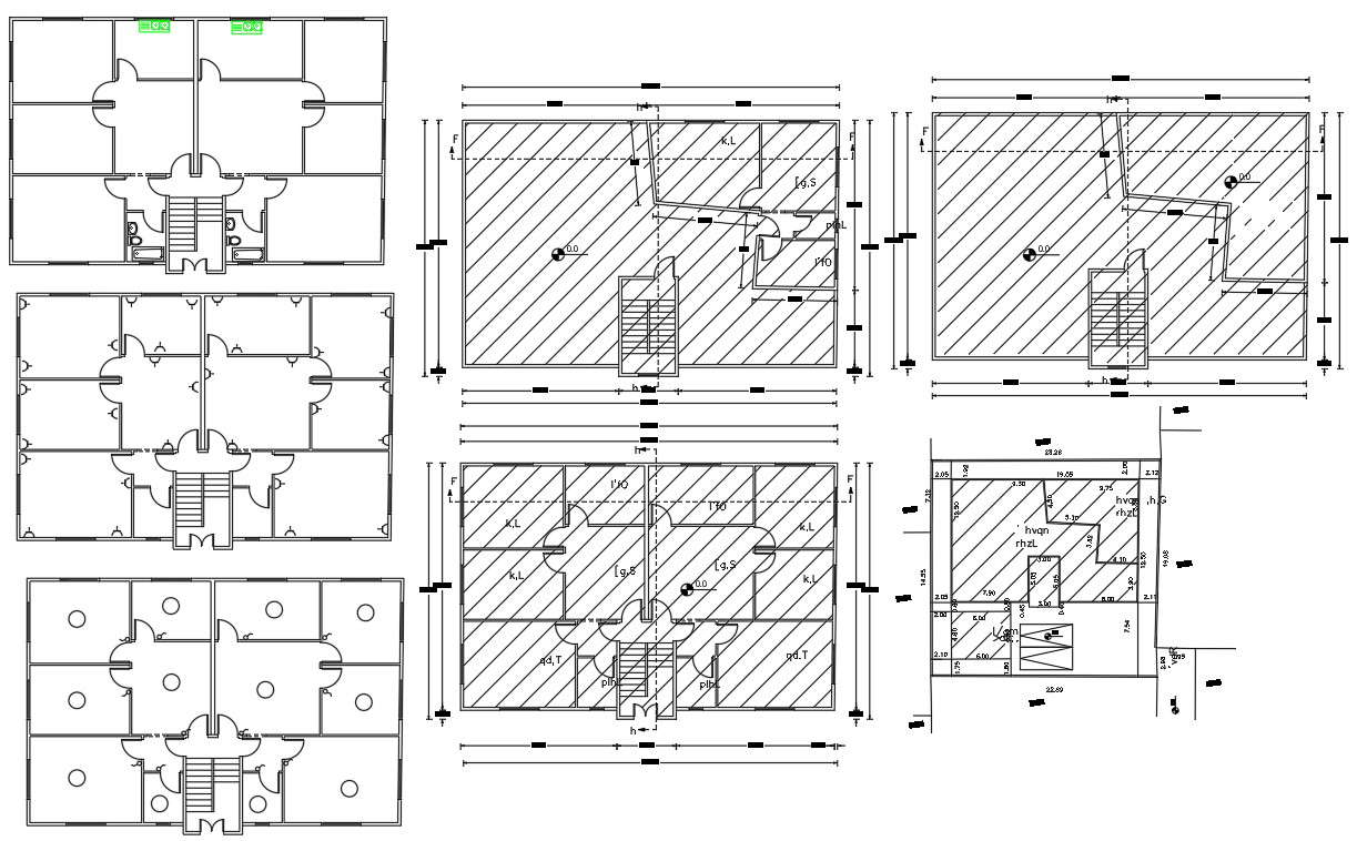 2 BHK Joint House Floor Plan  AutoCAD Drawing