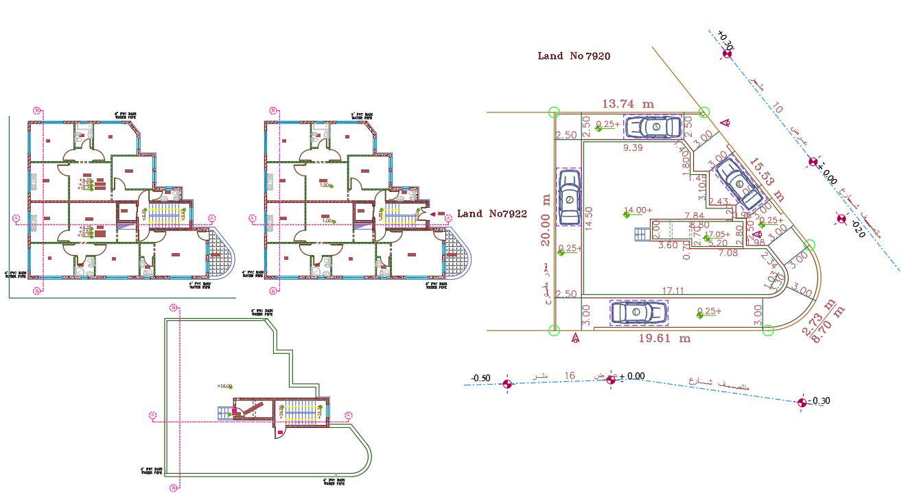 2 BHK Joint House With Master Plan DWG File