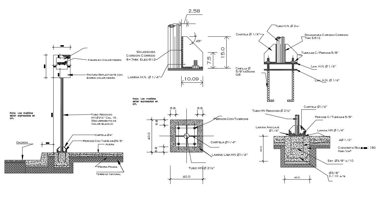 2D CAD Drawing RCC Structure Design With Dimension AutoCAD File 