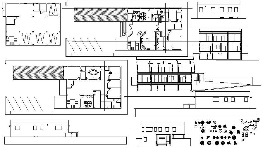 Office Building Design In DWG File  