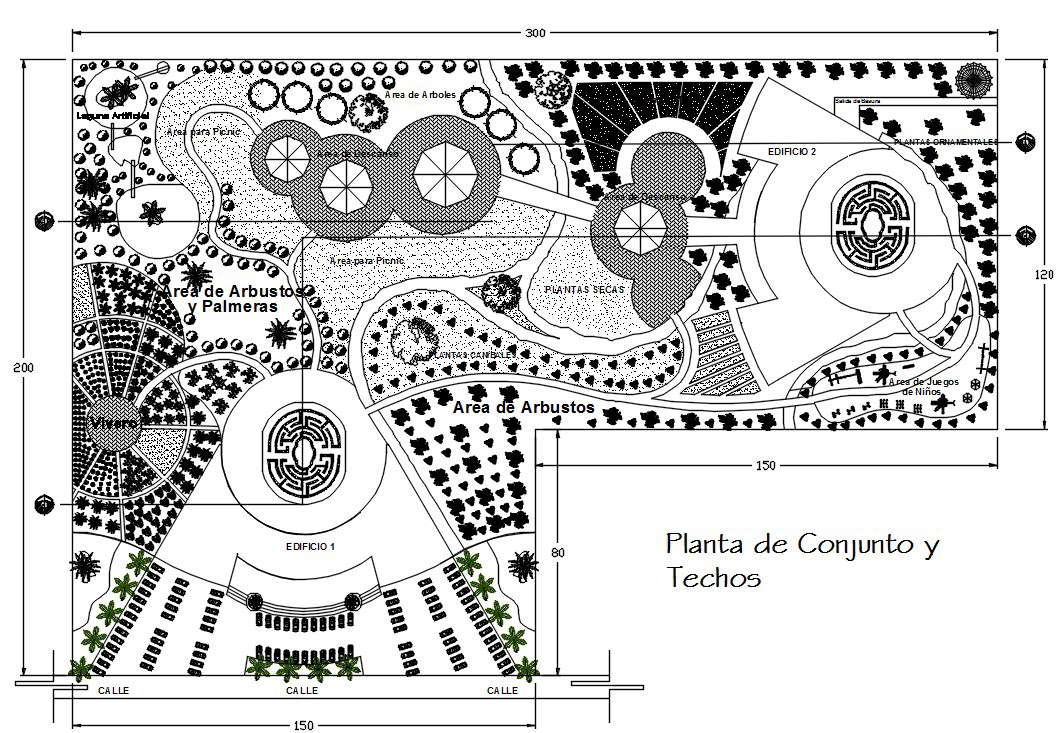 2D design of architectural plan of the resort in AutoCAD drawing, CAD file, dwg file