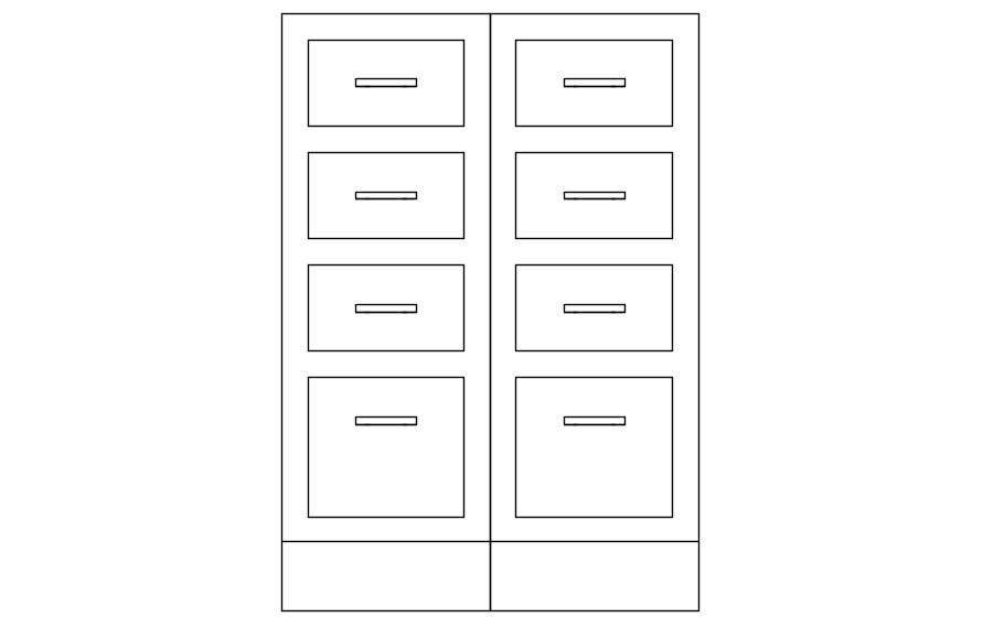 2D design of cupboard in AutoCAD drawing, CAD file, dwg file