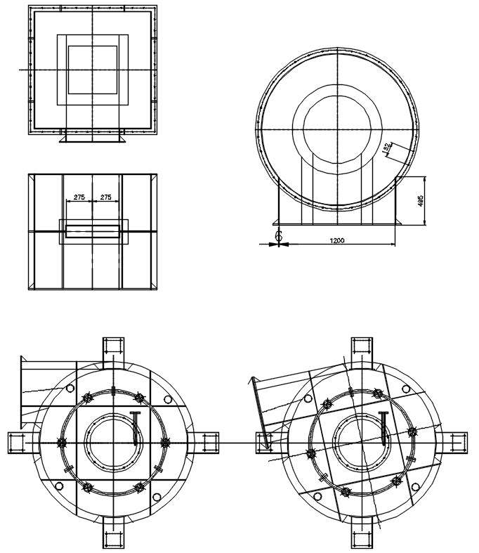 2D Incinerator Chamber Cover Design DWG AutoCAD File