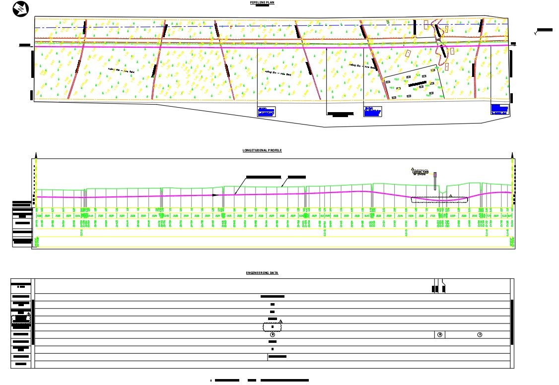 2D design of pipeline system plan in AutoCAD drawing, dwg file, CAD file