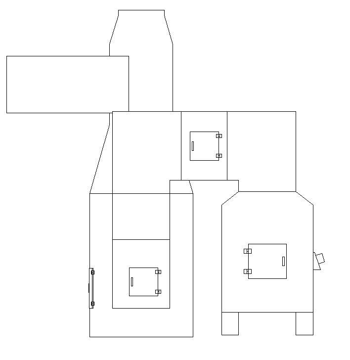 Side View Design of Incinerator Plant DWG CAD Drawing