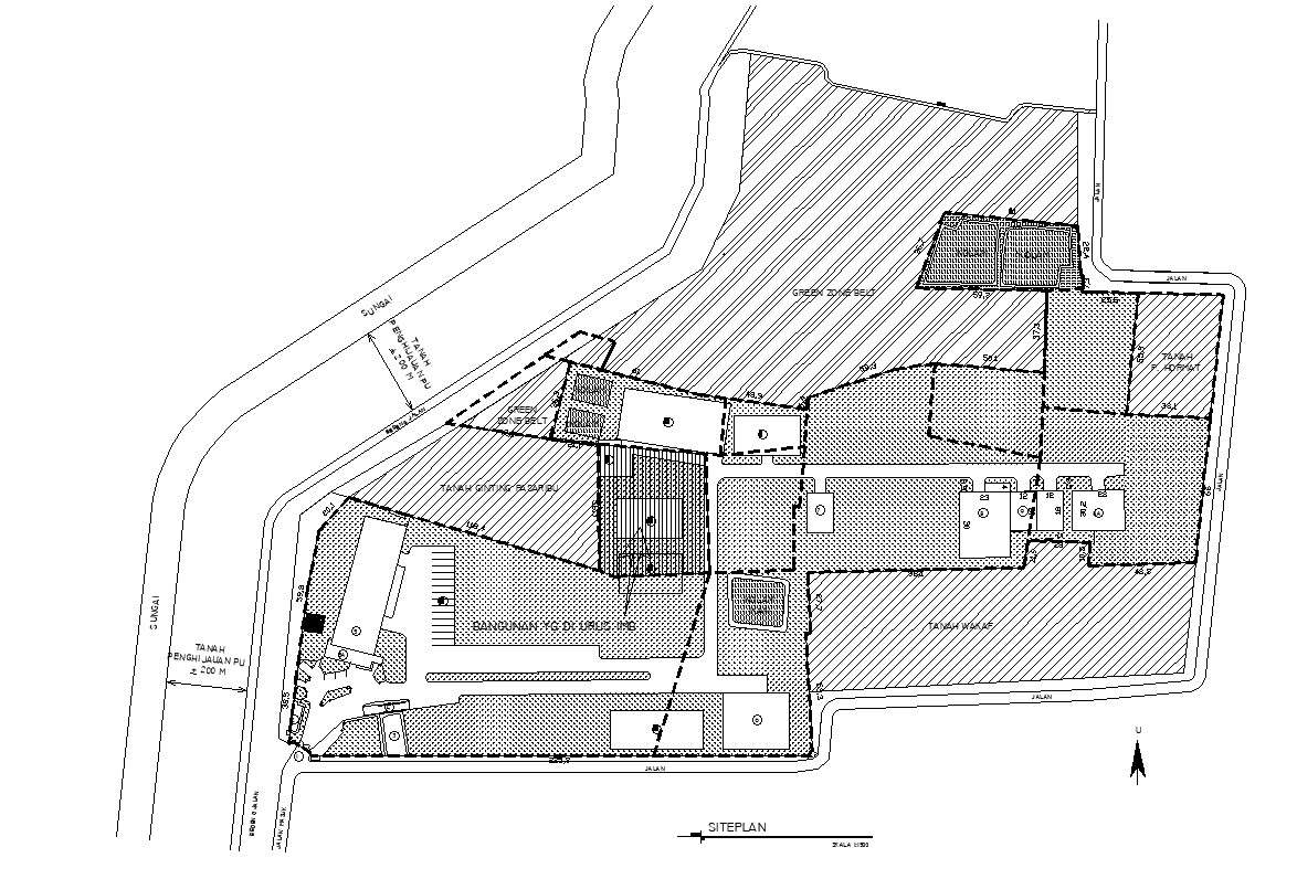 2D design of site plan in detail AutoCAD drawing, CAD file, dwg file