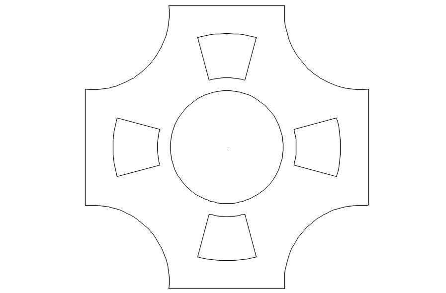 2D drawing of mechanical surface plate in AutoCAD, dwg file, CAD file 