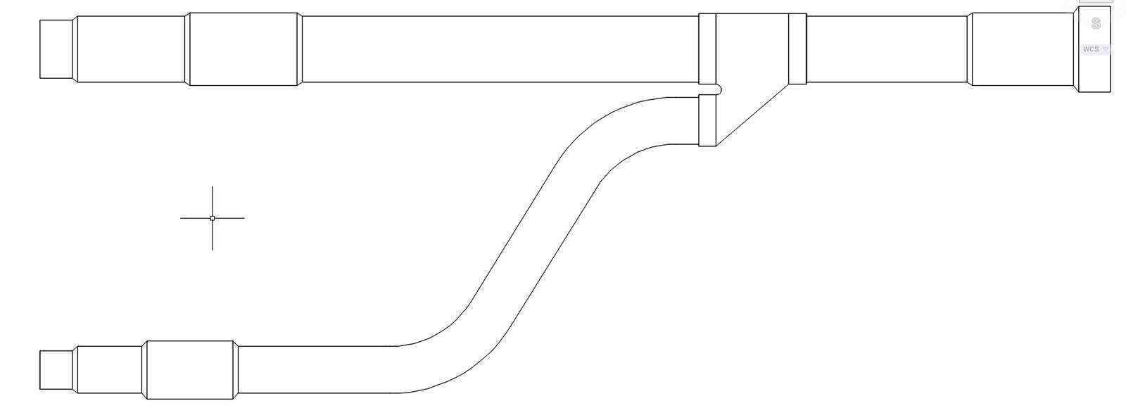 2D drawing of pipes in AutoCAD, dwg file