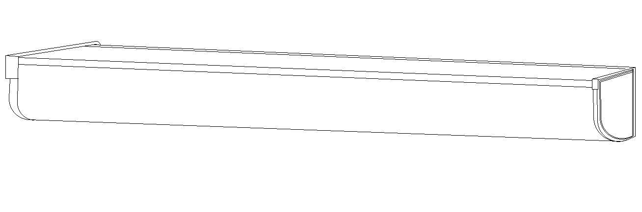 2D drawing of wall type light in AutoCAD, CAD file, dwg file